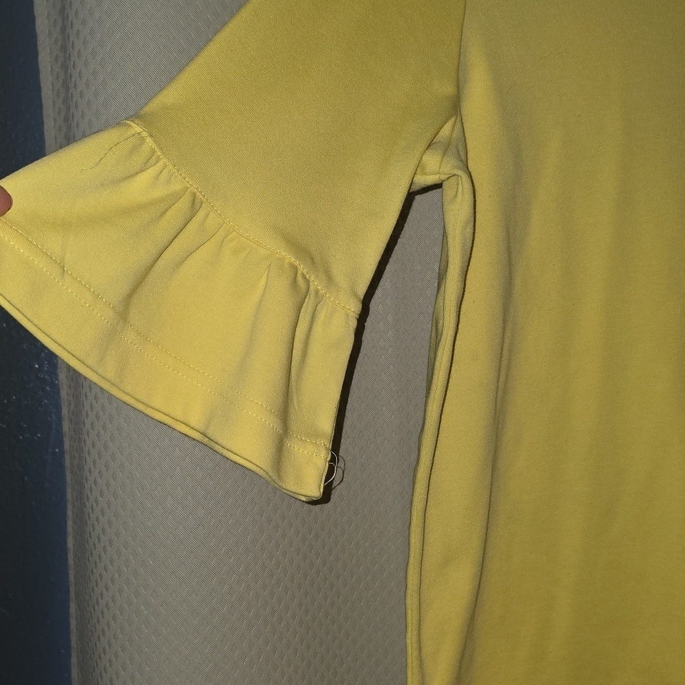 BLAIR Yellow Ruffle Sleeve Top - Picture 3 of 5